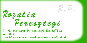 rozalia peresztegi business card